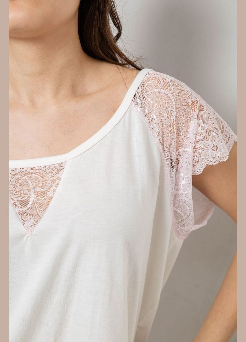 Белая пижама женская с принтом Andi 243R1602-007