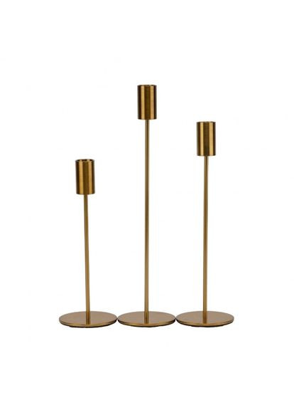 Набір з 3 підсвічників "Скандинавський акцент", золотий, 32*27*22 см (9260-004) ELISEY (346490364)