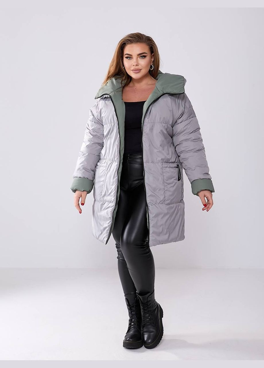 Зелена зимня двостороння зимова куртка KVAN