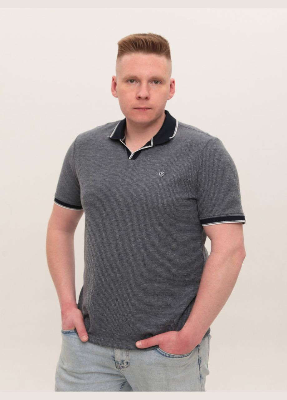 Поло чоловіче темно-синє MarcoStar Пряма (330012941)