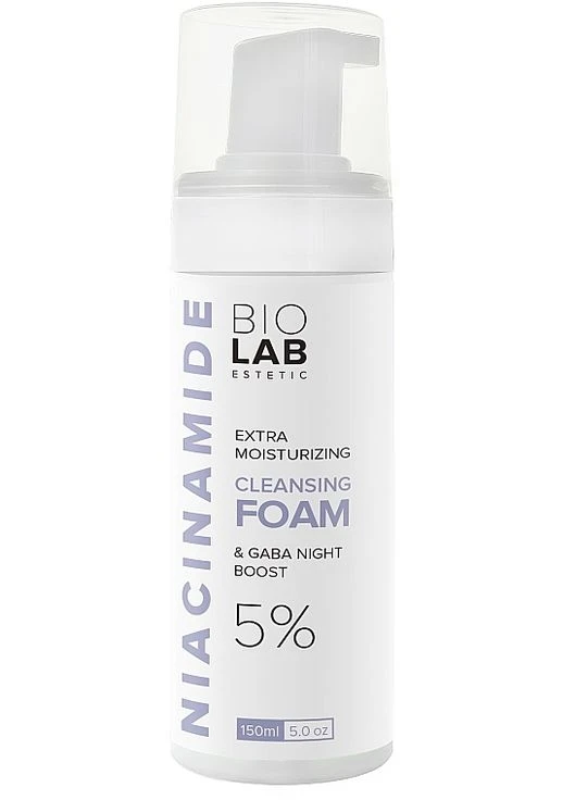 Екстра зволожуюча пінка для вмивання з ніацинамідом 5% та ГАМК Cleansing Foam 150ml (1512834-41081102) Biolab (368740769)