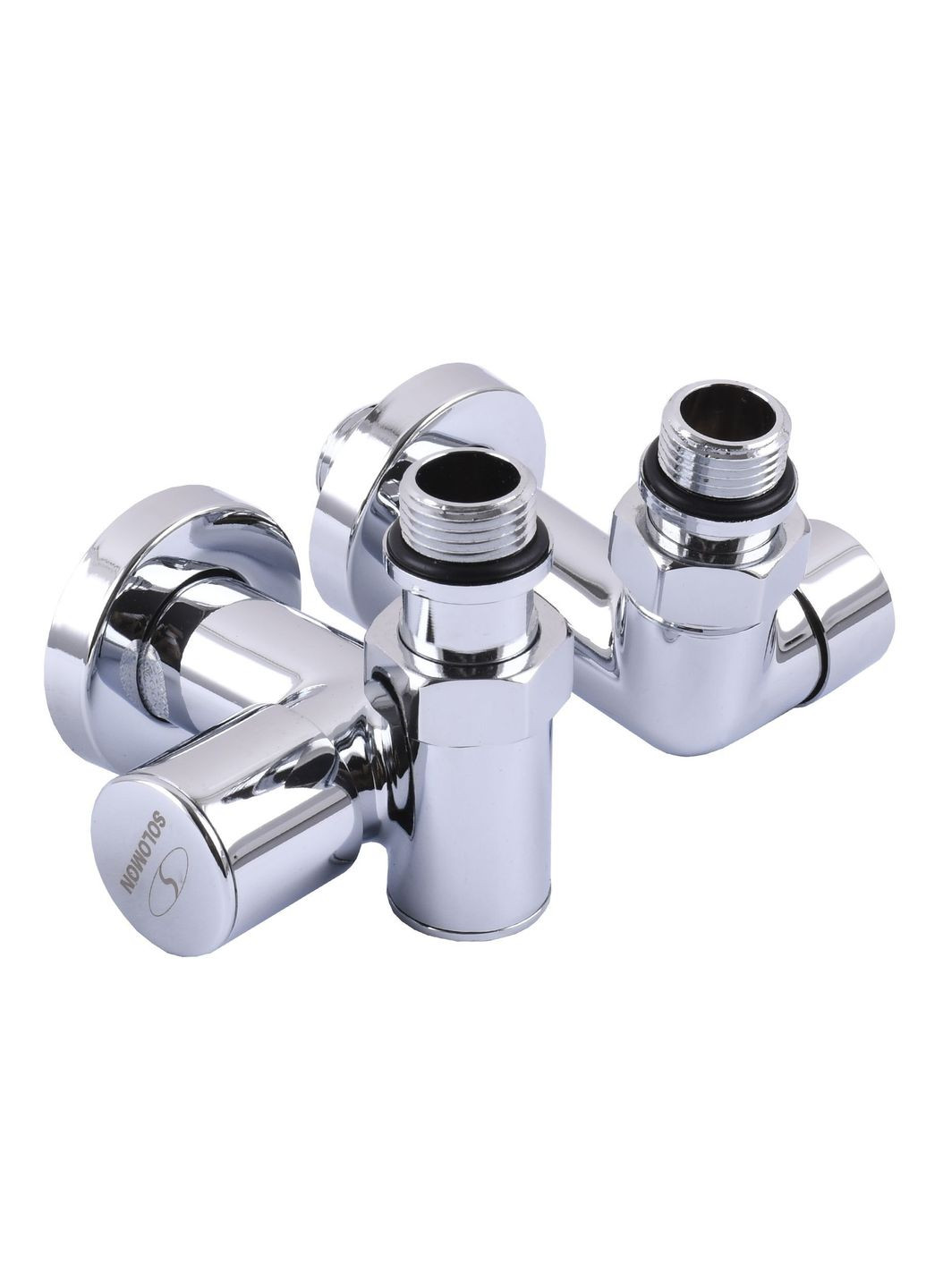 !Набір Кран вентильний кутовий з американкою LUX 1/2″ CHROM 7777_TEN (1уп.) Solomon (301219351)