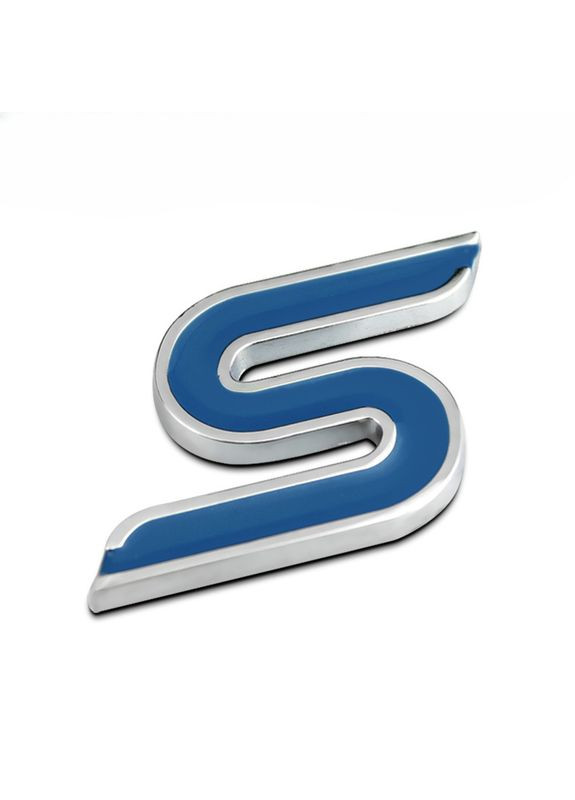 Емблема напис S для Ford синя 50х35 мм метал (на скотчі) Ford Motor Company (369612215)