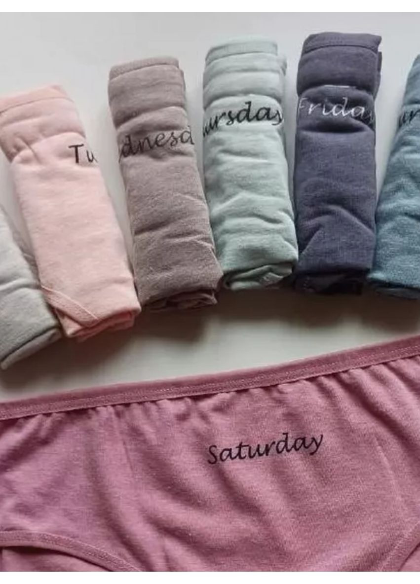 Женские трусы слипы неделька комплект 7 штук Nicoletta Сліп (364536413)