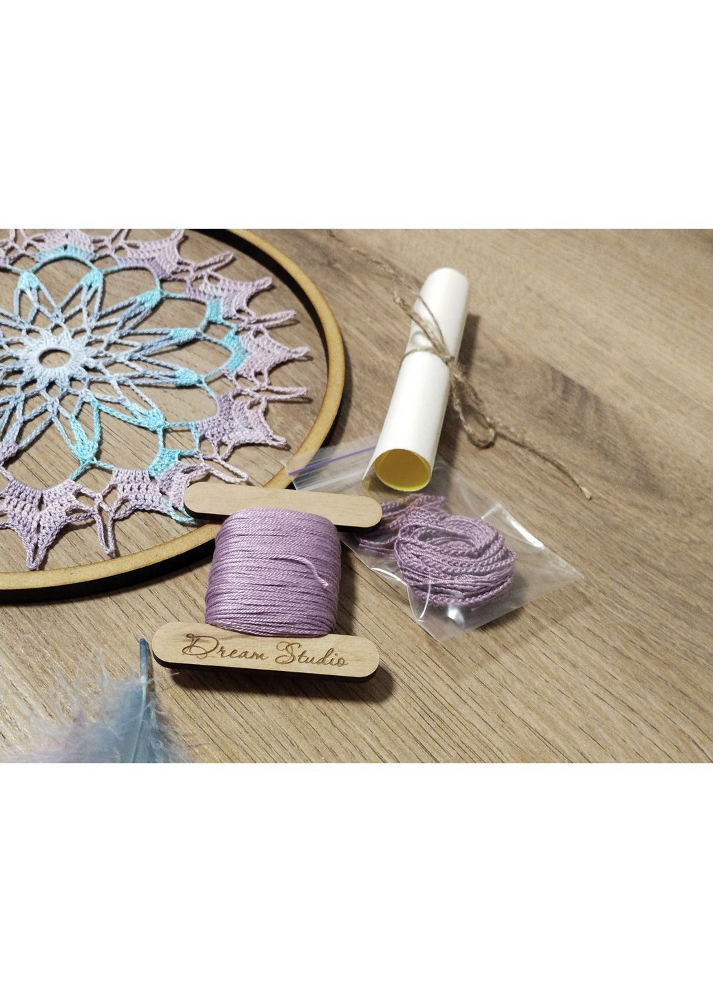 Авторский эко-набор "Ловец снов "Монохром пастель" с пошаговой инструкцией Dream Studio (363057496)