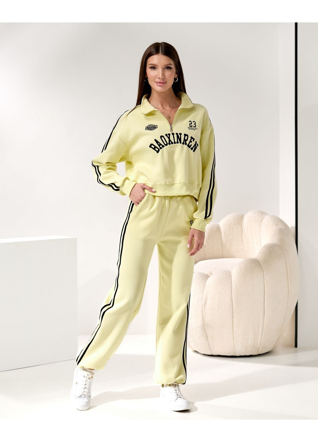 Стильний жіночий спортивний трикотажний костюм DH (371591756)