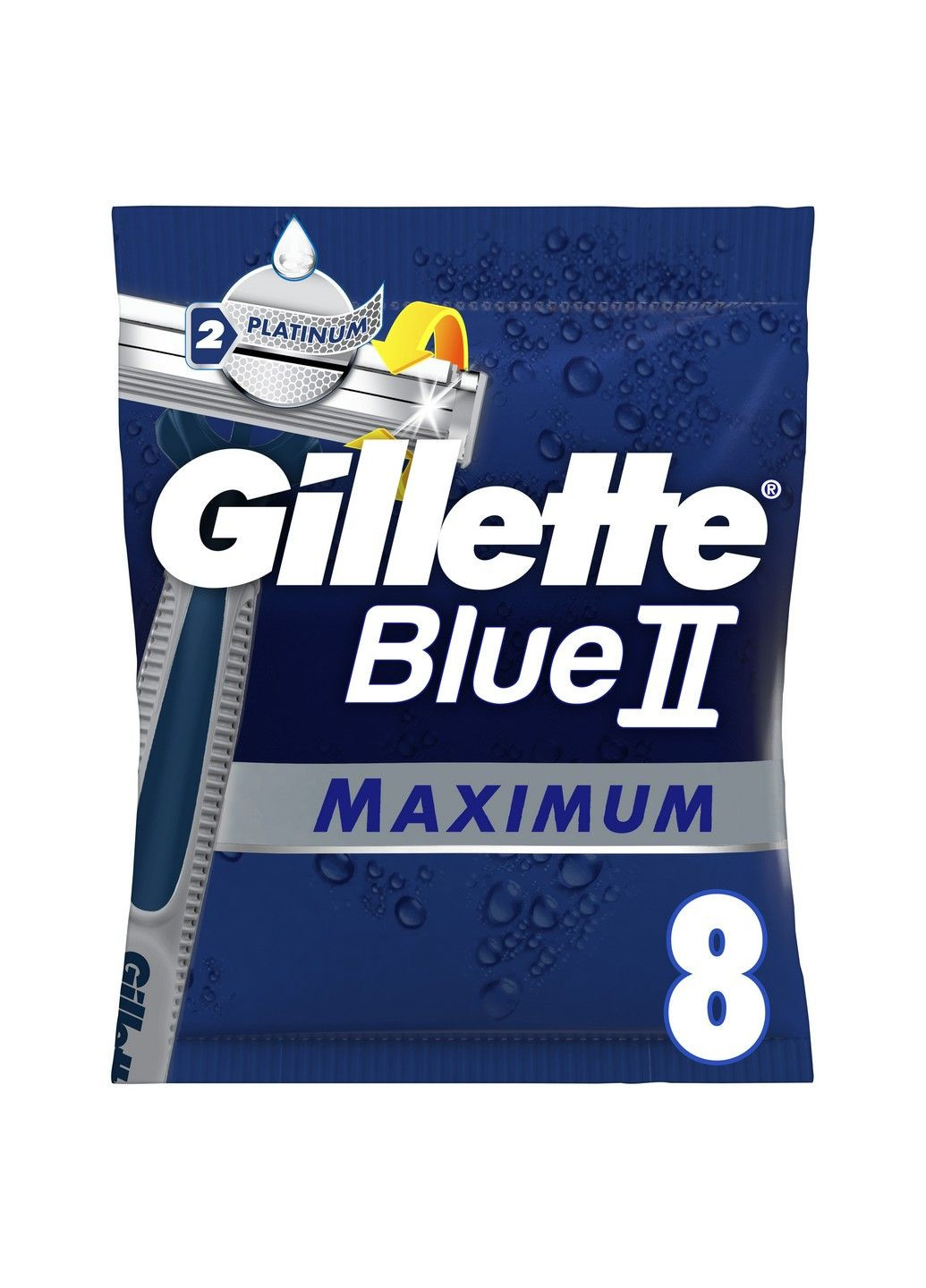 Одноразові станки для гоління (бритви) чоловічі Blue2 Max, 8 шт Gillette (304575310)