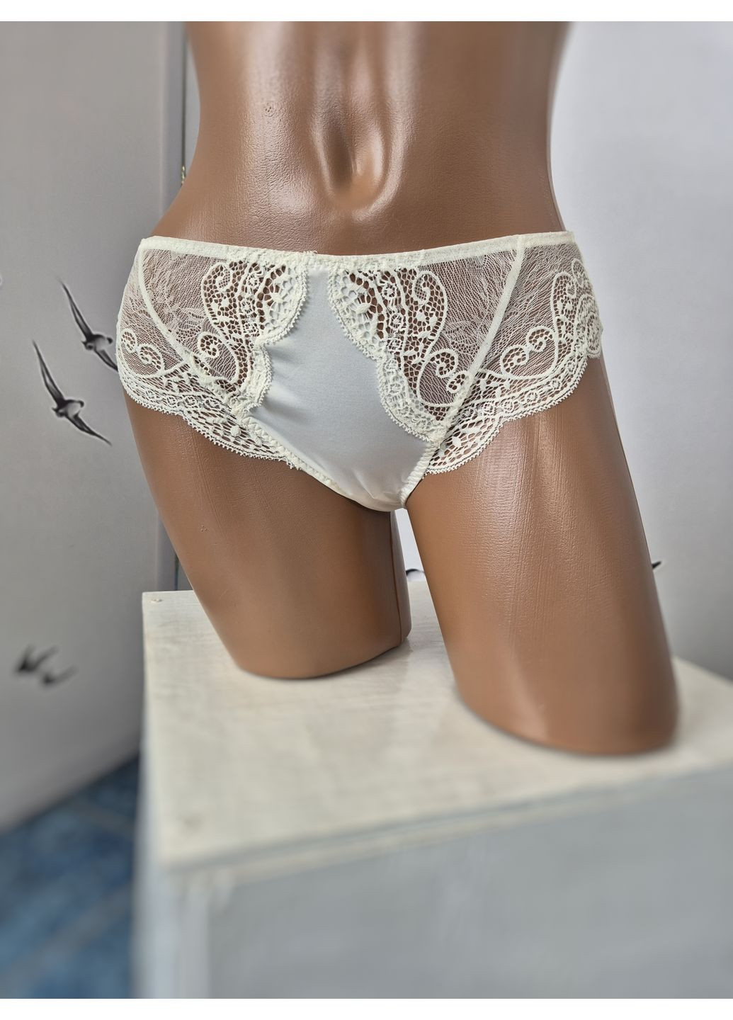 Трусики-сліп з мікрофібри та мереживними вставками Anabel Arto (361064661)