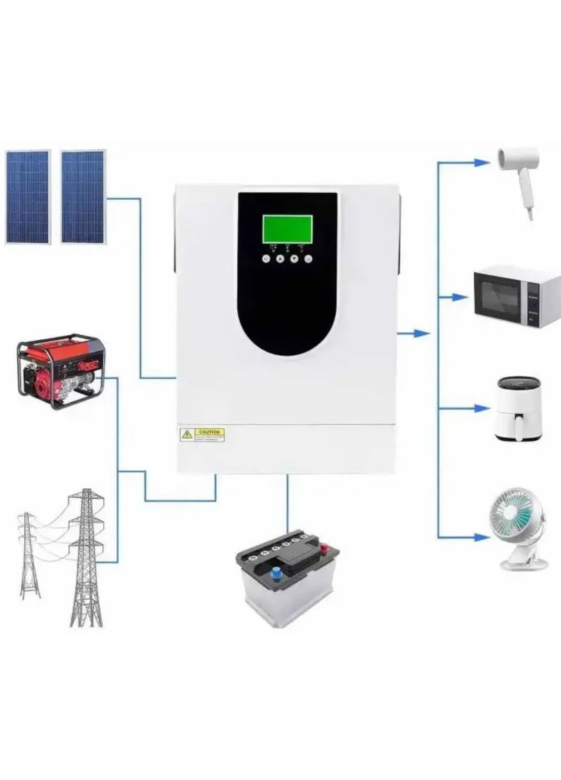 Комплект гибридный инвертор WX1254 3200VA/3000W 24V и 2 аккумулятора Datou Boss LiFePO4 100Ач для солнечных систем (2104618905) No Brand (372466565)