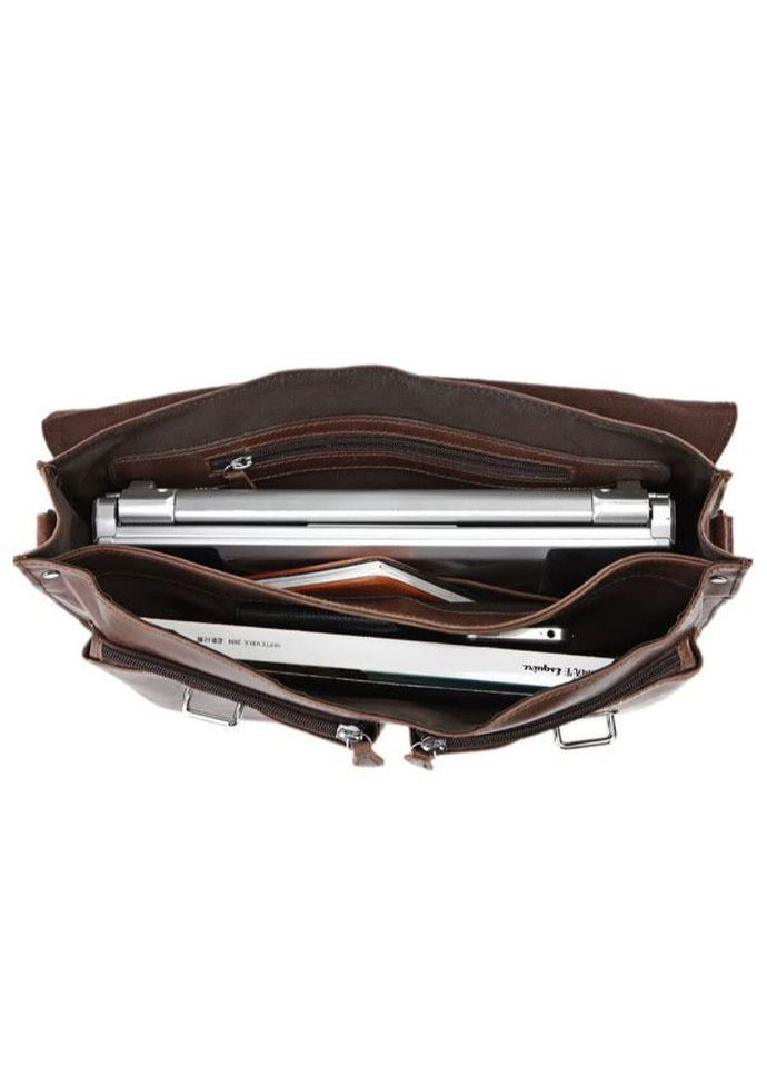 Деловая сумка, питфель, гладкая кожа 7100B John McDee (329149131)