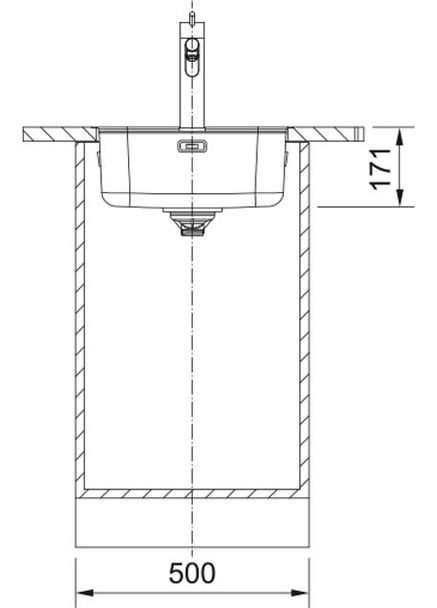 Мийка кухонная Smart, нерж.сталь, прямокутник, без крил, 430х510мм, чаша - 1, монтаж врівень, SRX 210-40 TL, нерж полірів. FRANKE (361311184)