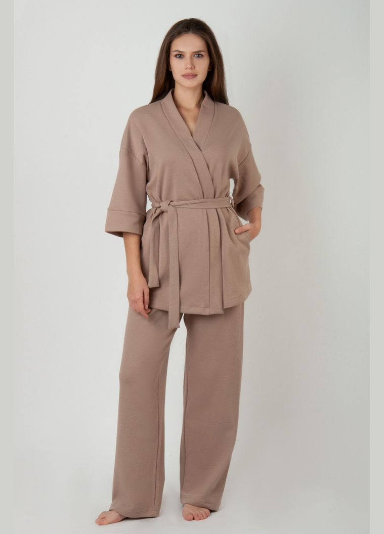 Светло-коричневая всесезон комплект женский 09-4100-162 молочный Авекстекс