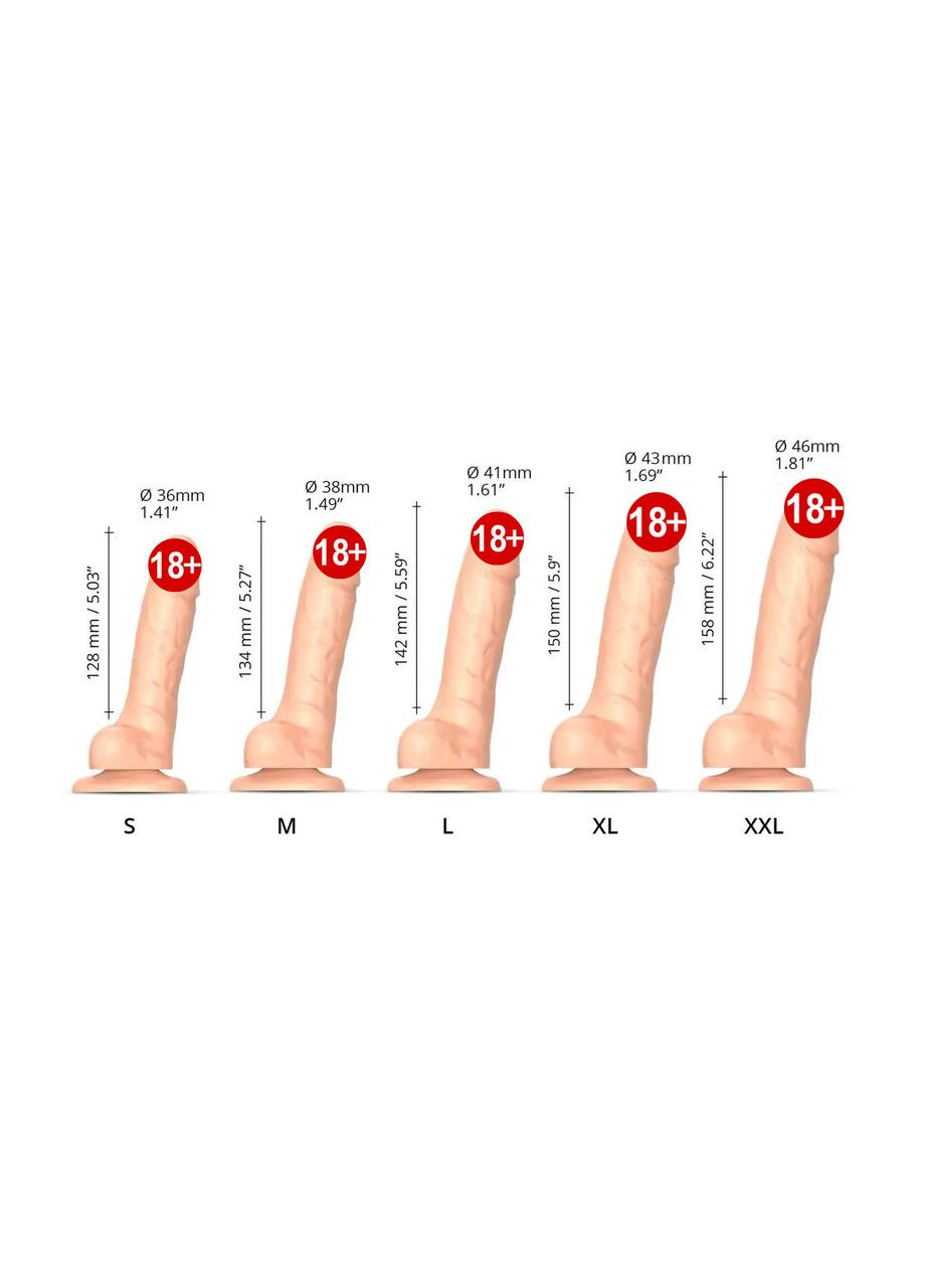 Фалоімітатор SLIDING SKIN REALISTIC DILDO VANILLE - XXL Strap-On-Me (303884741)