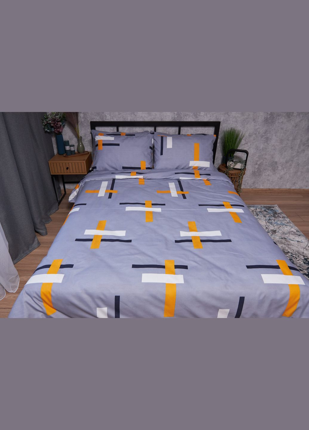 Комплект постельного белья Полисатин Premium евро 200х220 наволочки 2х40х60 (MS-820002833) Moon&Star marigold (288044084)