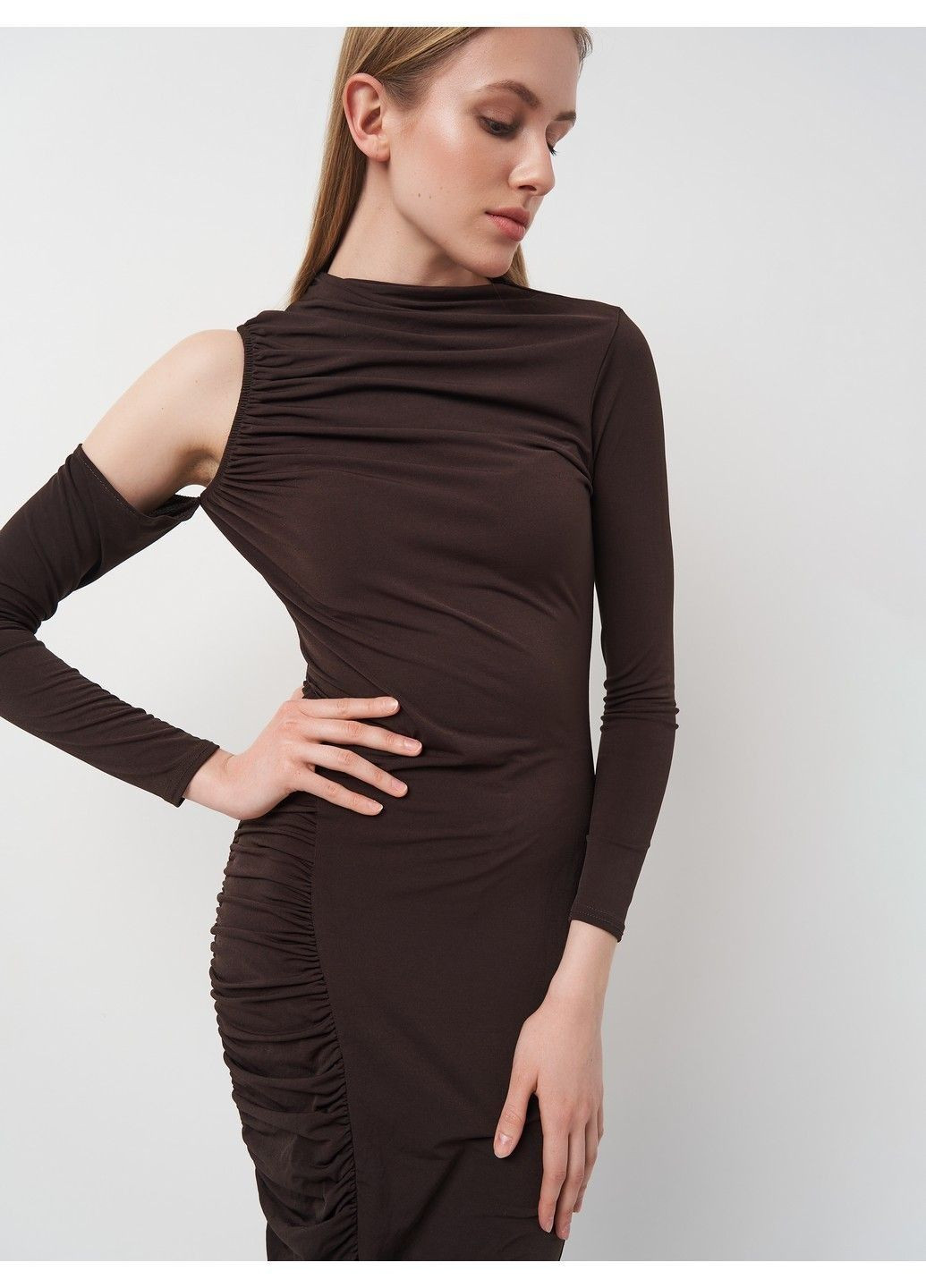 Темно-коричнева кежуал сукня Missguided однотонна