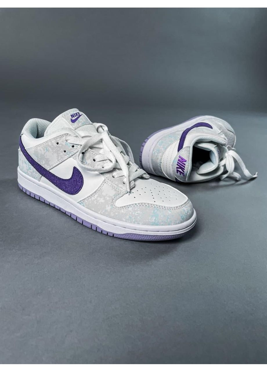 КРОСІВКИ ЖІНОЧІ NIKE DUNK DUNK LOW PURPLE PULSE НАЙК СБ ДАНК No Brand білі демісезони (367177014)