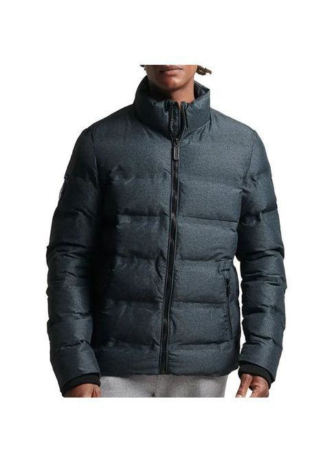 Серо-синяя пуховая куртка бренда ultimate radar Superdry