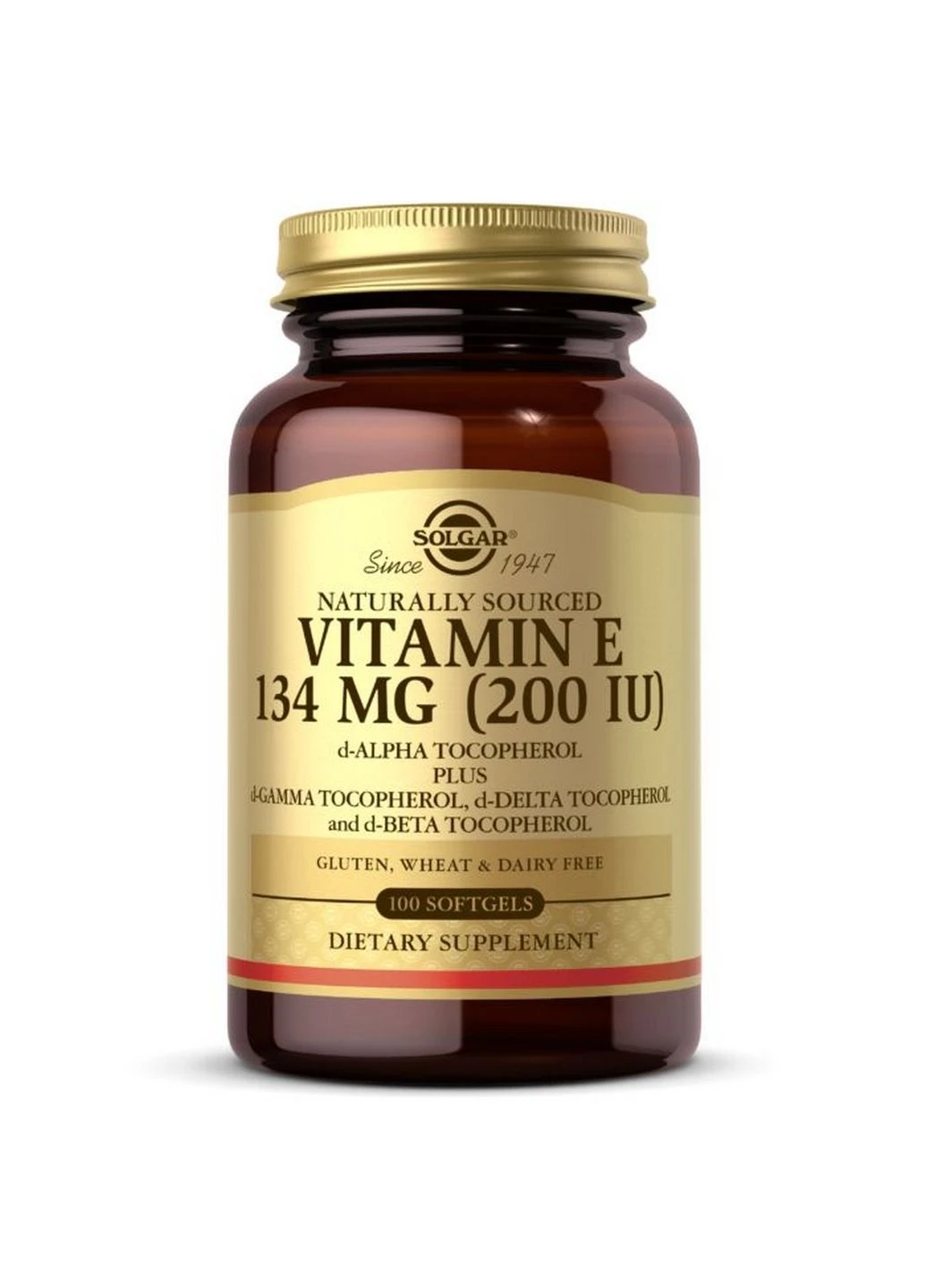 Вітаміни та мінерали Vitamin E 268 mg (400 IU) Mixed Tocopherols, 100 капсул Solgar (315874133)