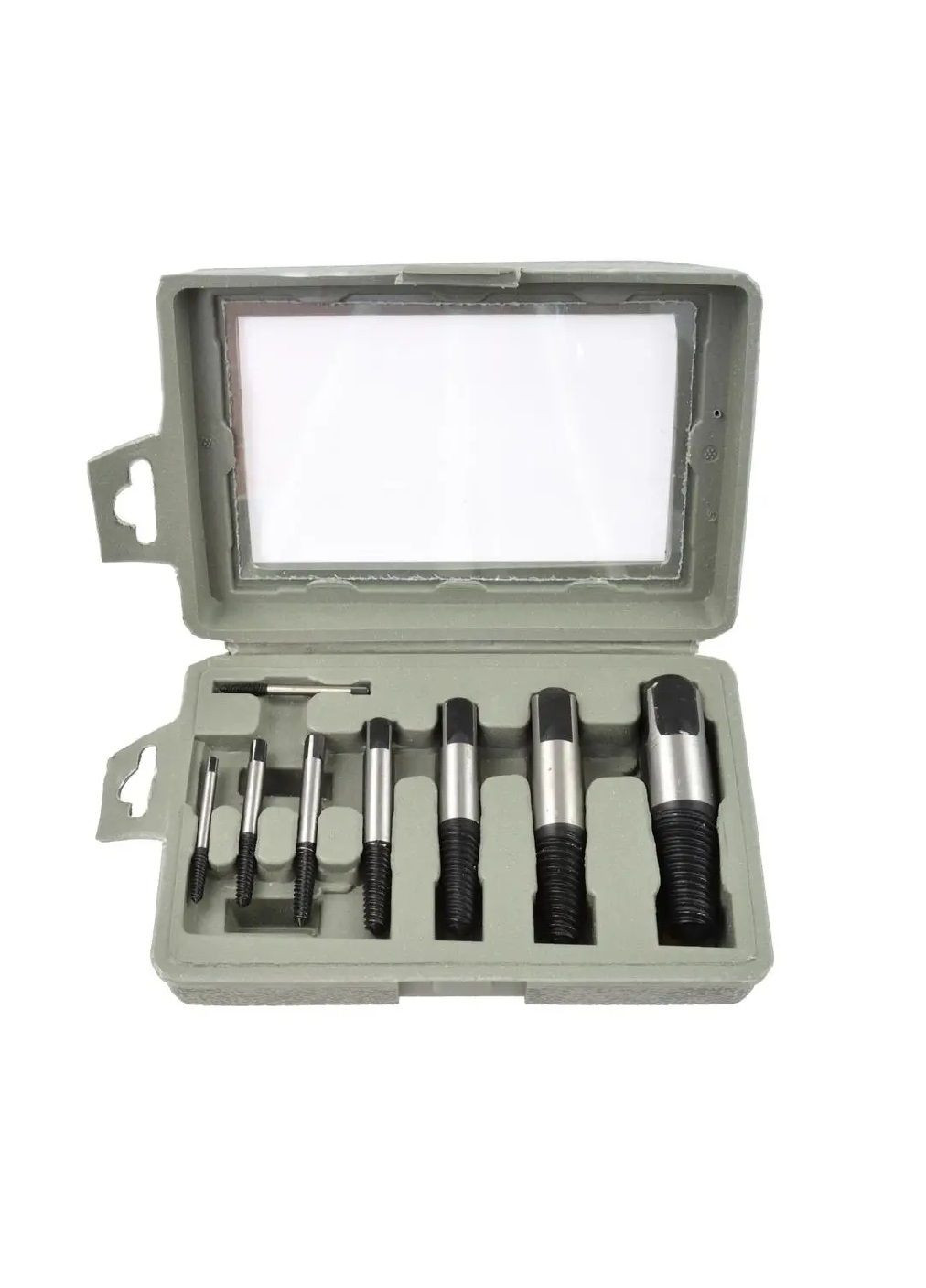 Набор комплект экстракторов разного размера для откручивания поврежденных гаек болтов в кейсе 8 предметов (479380-Prob) Unbranded (317450517)