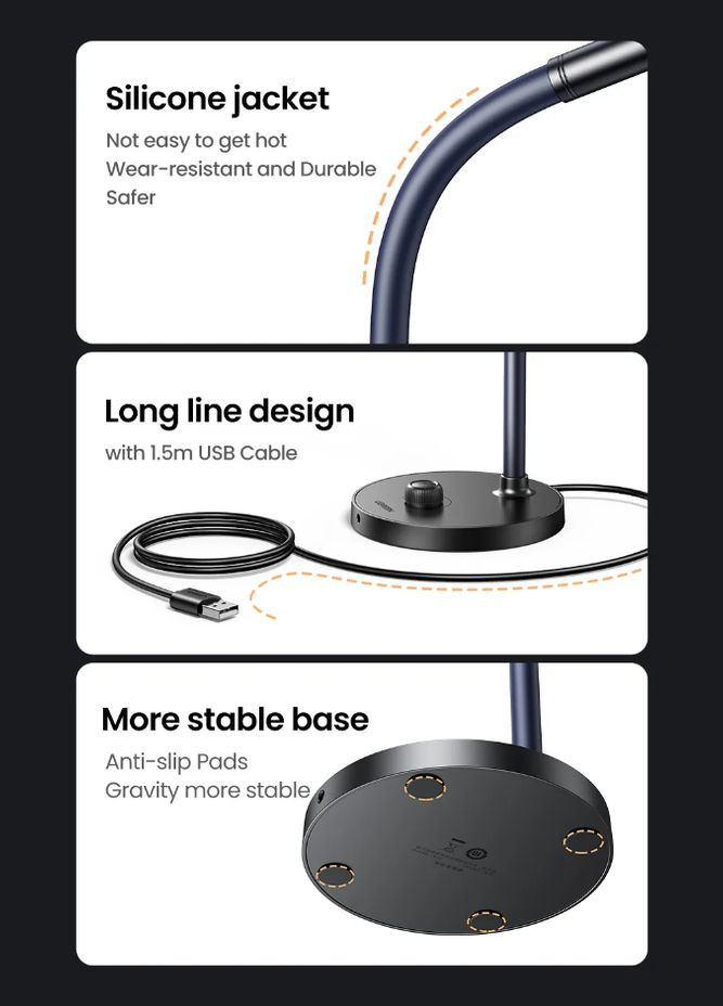 Мікрофон настільний CM564 всеспрямований, з регулюванням гучності (90416) Ugreen (300370020)