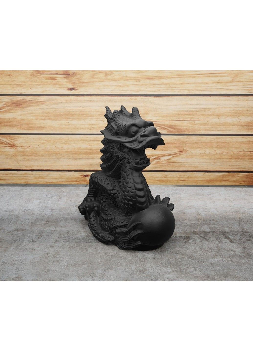 Статуетка дракона з кулею - яйцем. Символ 2024 року. Золотистий, 5 см ЗаСвіт (280940561)