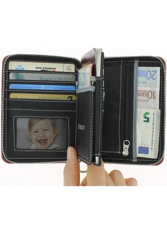 Портмоне алюминиевое Quilted Passport на молнии (QP_Black) Ogon Designs (383429436)