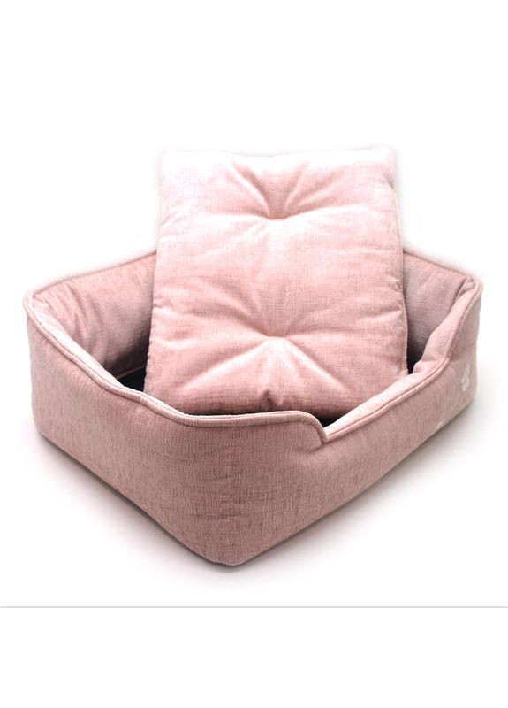 Лежак для собак и кошек Минор двусторонний розовый №2 50х65х21 см Zoo-hunt (293516855)
