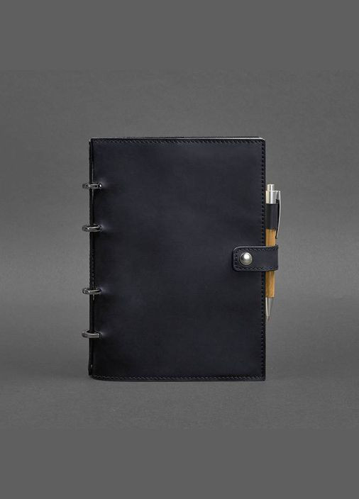 Кожаный блокнот с датированным блоком (Софт-бук) 9.1 синий Crazy Horse (A-027490) BlankNote (328961584)