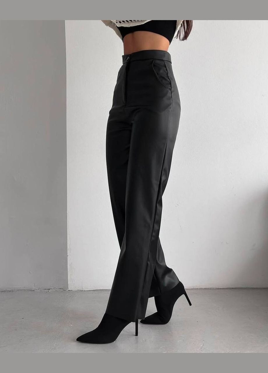 Матові штани з екошкіри з легким утеплювачом демісезонн-зима Nositi (316644654)