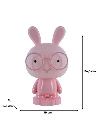 Нічник (K24-490-1-2) Kite Світильник LED з акумулятором Bunny, рожевий (368562785)