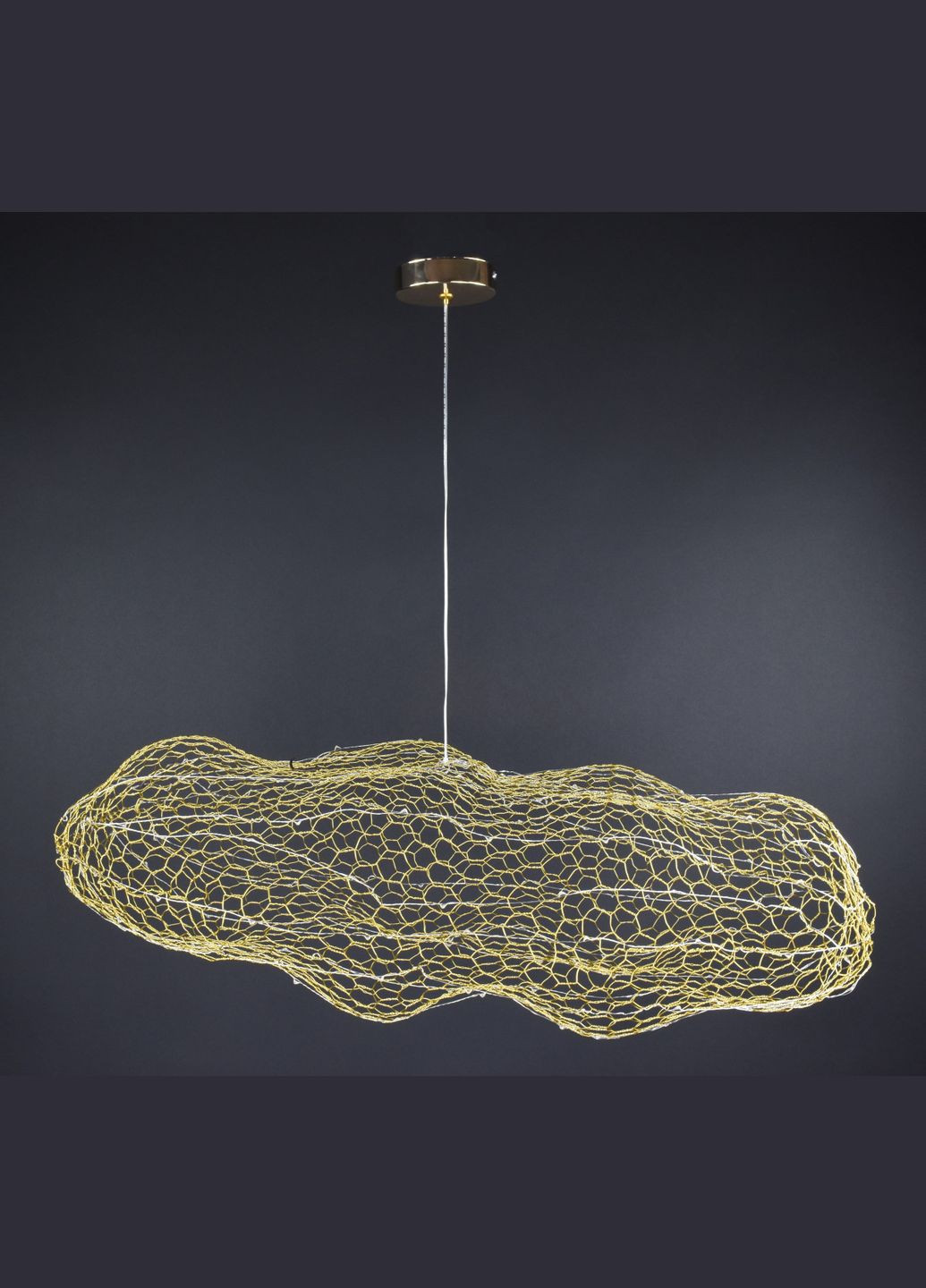 Люстра светодиодная подвесная LED светильник для квартиры на потолок лэд 27655 Золото 25-200х50х120 см. Sunnysky (364762109)