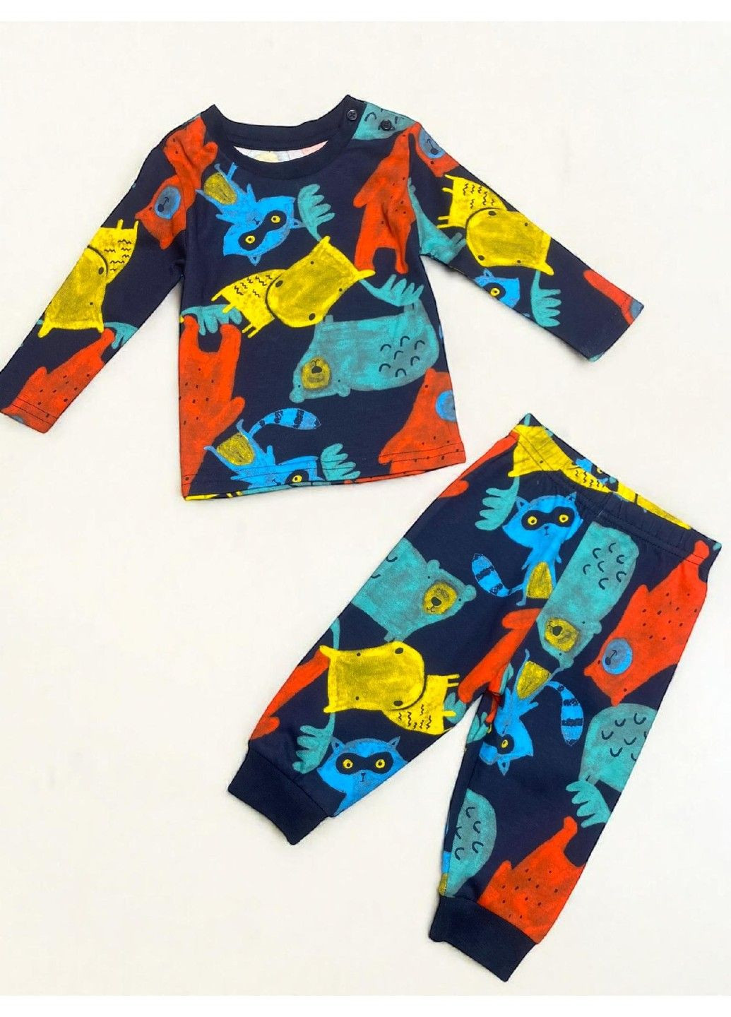 Синий костюм комплект детский из хлопка на мальчика кофта + брюки, синий Primark