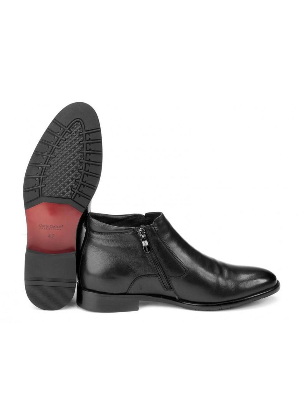 Черные зимние ботинки 7214011 цвет черный Carlo Delari