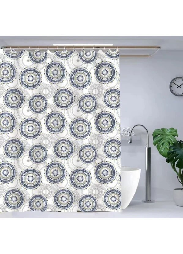 Шторка - фіранка для ванної Eco Fabric Абстракція з люверсами поліестер 180 х 180 см (EF-1802-A) No Brand (398839541)