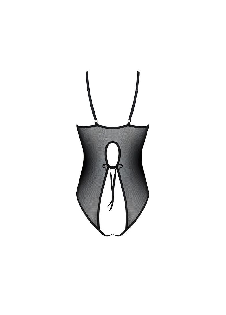 Боді з ажурним декором та відкритим кроком Ursula Body black L/, L/XL Passion (371389421)