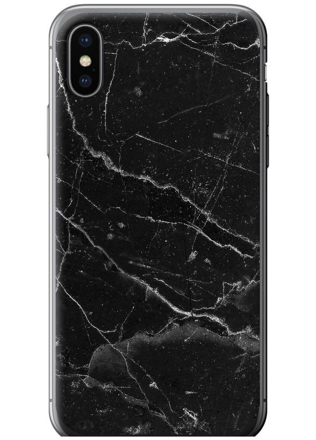 2D пластиковий чохол 'Чорний мармур v2' для Endorphone Apple iPhone XS (316646993)