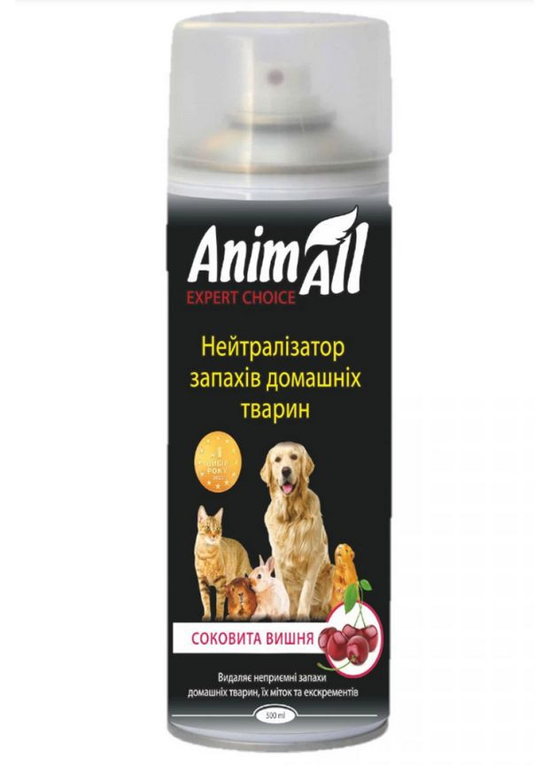 Спрей нейтрализатор запахов домашних животных Сочная Вишня аэрозоль 500 мл AnimAll (289534117)