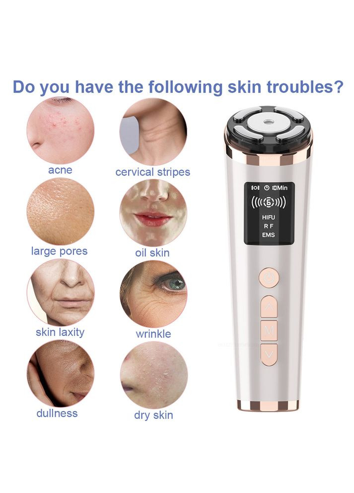 Аппарат HIFU RF LiftPro многофункциональный антивозрастной массажер для лица с микротоками Mini (325261094)