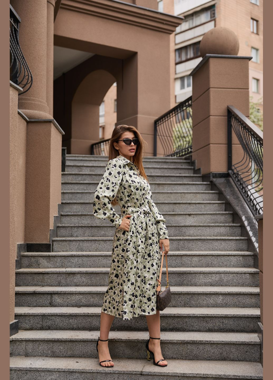 Оливковое платье MN