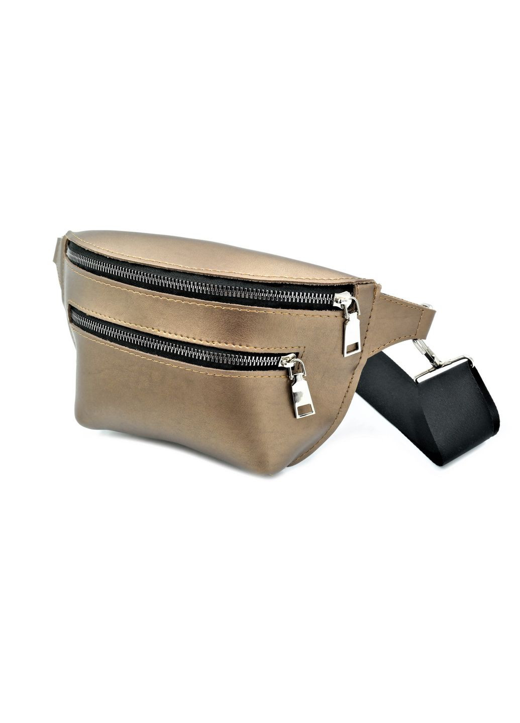 Жіноча сумка на пояс золотий екошкіра бананка для жінок для стильної ходьби ProDobro (364667811)