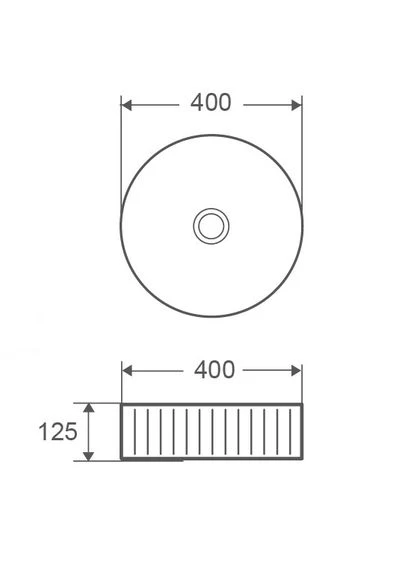 Умивальник накладний керамічний Premium Wave-0101 400x400x125mm (MP6491) Mixxus (398370033)