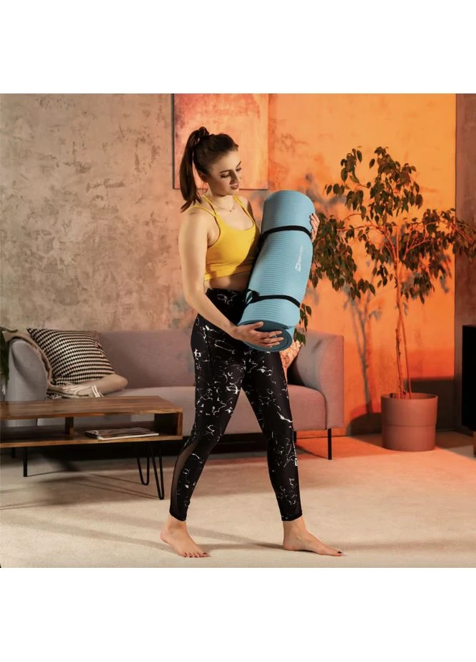 Коврик для йоги HS-NB020GM NBR 2см світлий морський Hop-Sport (361953057)