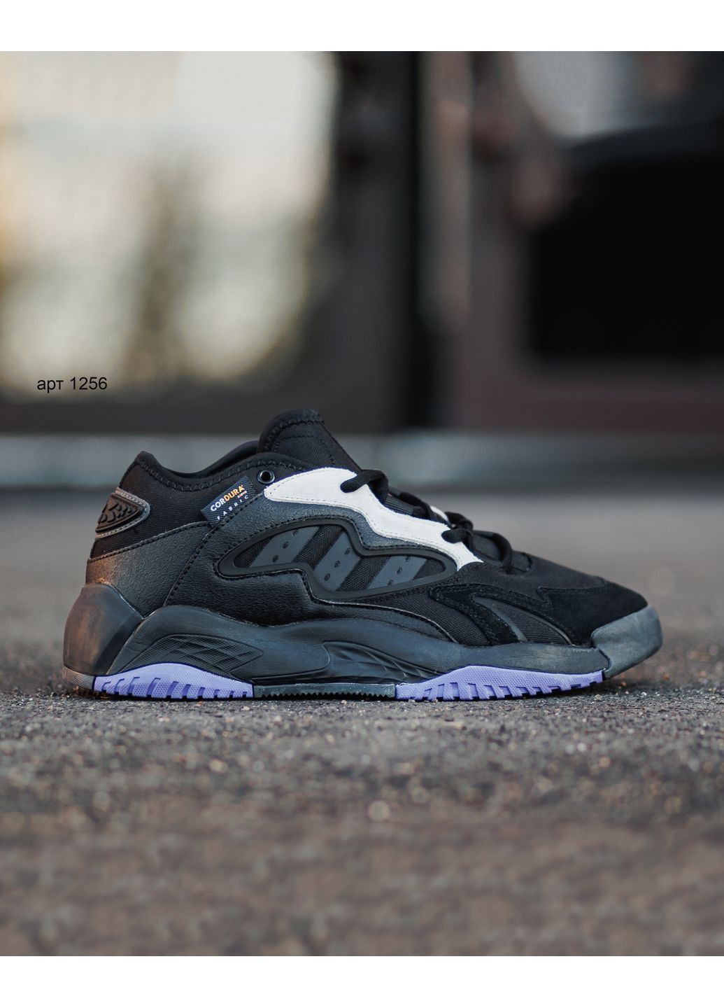 Черные демисезонные мужские кроссовки black purpur adidas Streetball 2