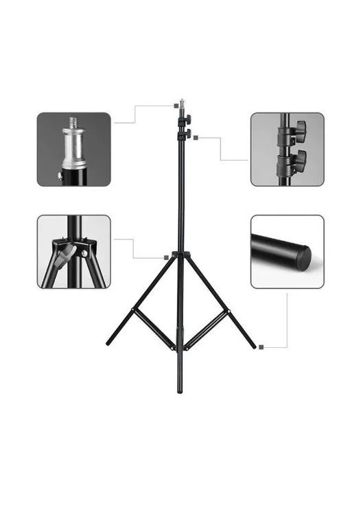 Кольцевая лампа RGB 33 см Ring Light Лампа для блогера Tik-Tok с держателем для телефона и штативом 2,1 метра круглая 33 см No Brand (315919671)