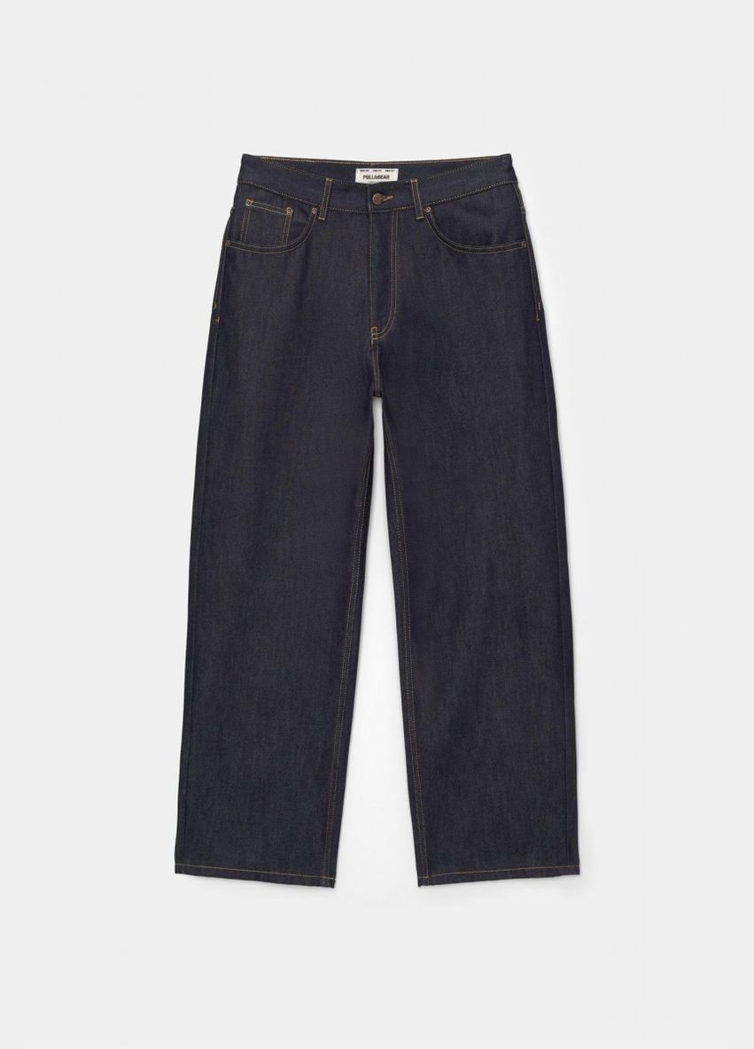 Синие летние джинси багі вільного крою 3684539 RINSE Pull & Bear