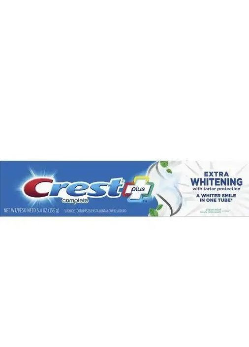 Вибілювальна Зубна паста з активною піною plus complete extra whitening Toothpaste 153 г Crest slim fit (368561256)