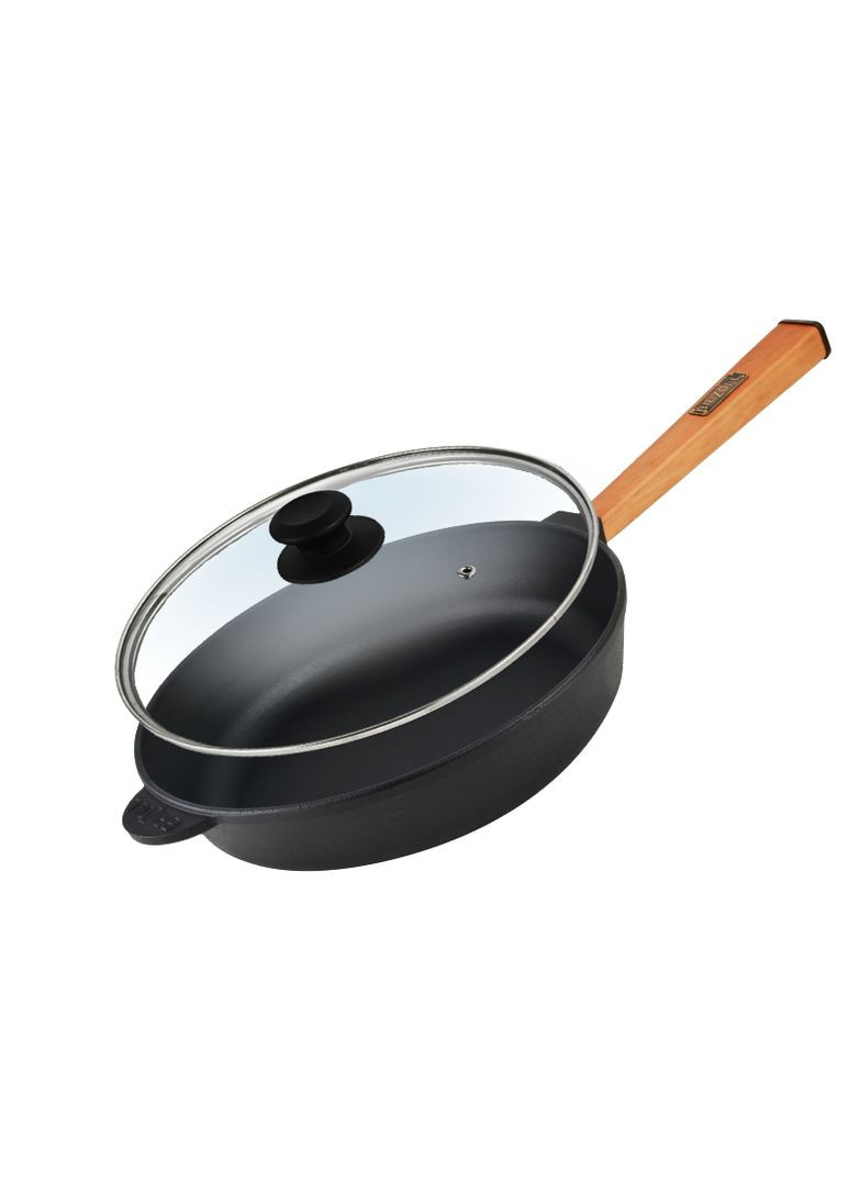 Чугунная сковорода с крышкой Optima 240 х 60 мм. Brizoll (360404320)