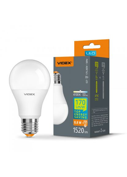 LED лампа A60h 8.8W E27 4100K Videx (366218312)