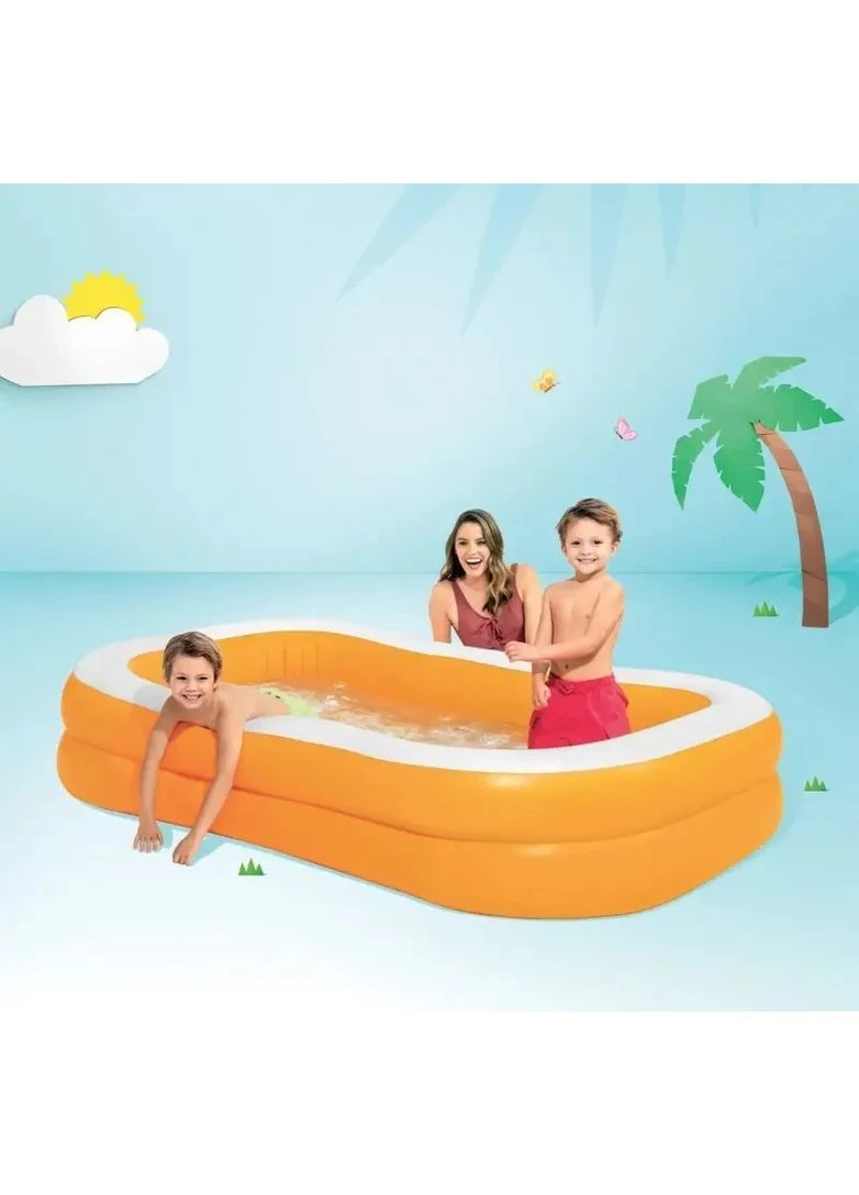 Прямоугольный детский надувной бассейн 57181 (229х152х48 см) 600 л. Intex (385326329)