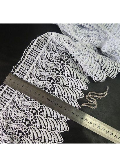 (1 метр) Мереживо макраме Sindtex 17 см колір - білий (45м-SF3476A-1) Plus-plus (352746185)